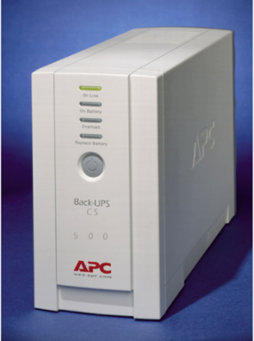 Back-UPS CS 500VA, 120V, 6 Outlet Surge Protector, Beige, 13.82 lb, 11.18 Inch Depth