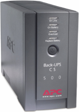 Back-UPS 500VA Tower, 120V, 6 NEMA 5-15R Outlets, Lead-Acid Battery, 13.82 lb