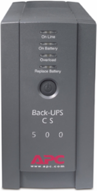 Back-UPS 500VA Tower, 120V, 6 NEMA 5-15R Outlets, Lead-Acid Battery, 13.82 lb