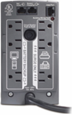 Back-UPS 500VA Tower, 120V, 6 NEMA 5-15R Outlets, Lead-Acid Battery, 13.82 lb