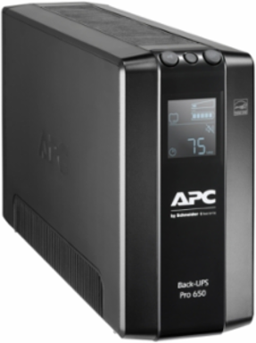 Back-UPS Pro 650VA, Tower, 6x IEC C13, AVR, LCD Display, User Replaceable Battery
