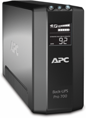 Back-UPS Pro 700VA 420W Tower UPS with 6 Outlets, AVR, LCD Display, 12h Recharge