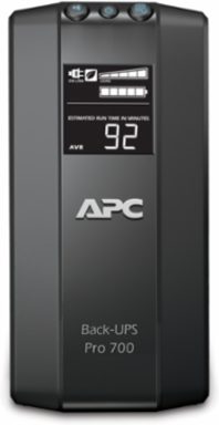 Back-UPS Pro 700VA 420W Tower UPS with 6 Outlets, AVR, LCD Display, 12h Recharge