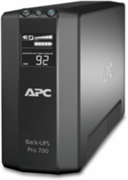Back-UPS Pro 700VA 420W Tower UPS with 6 Outlets, AVR, LCD Display, 12h Recharge