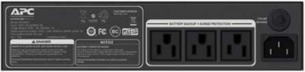 Back-UPS 400VA UPS, 120V, 3 NEMA Outlets, Low Profile, 8.82 lb