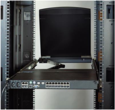 LCD Rear Mounting Kit - 9.02 Inch Width, 1U Rack Mountable, TAA Compliant