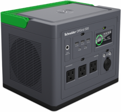 OffGrid Portable Power Station 500W, 517Wh Lithium-ion, 120V, 3 NEMA, 2 USB-C, 12.13 lb