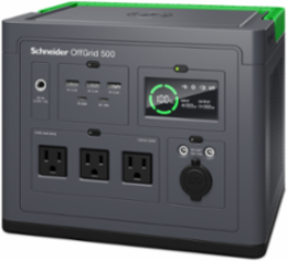 OffGrid Portable Power Station 500W, 517Wh Lithium-ion, 120V, 3 NEMA, 2 USB-C, 12.13 lb