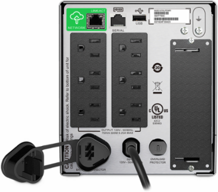 Smart-UPS Line Interactive 750VA Tower, 120V, 6x NEMA 5-15R Outlets, AVR, LCD