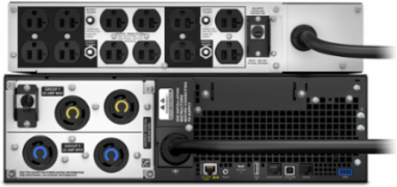 APC Smart-UPS On-Line, 5kVA, Rackmount 5U, 208V, 12 5-20R+2 L6-20R+2 L6-30R NEMA, Network Card+SmartSlot, W/ rail kit, W/ transformer 208V to 120V