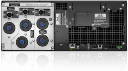 APC Smart-UPS On-Line, 6kVA/6kW, Rackmount 4U, 208V, 2x L6-20R+3x L6-30R NEMA outlets, Network Card+SmartSlot, Extended runtime, W/ rail kit [TAA]