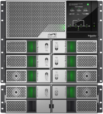 APC Smart-UPS Modular Ultra, On-Line, 20kW scalable to 20kW N+1, Lithium-ion, Rackmount 12U, 208/240V, Network Management, w/ External battery chassis