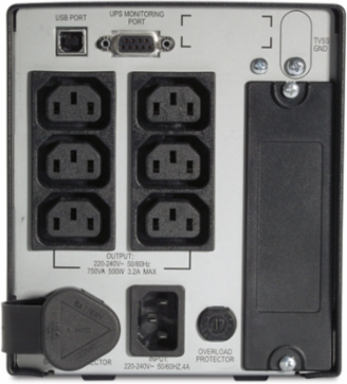 Smart UPS 750VA 230V Tower UPS with Sine Wave Output, 8 Output Connections