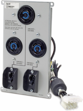 Symmetra RM & LX Backplate Kit 208V/240V with (3) L6-20R, 5 Inch Height, 6 Inch Width