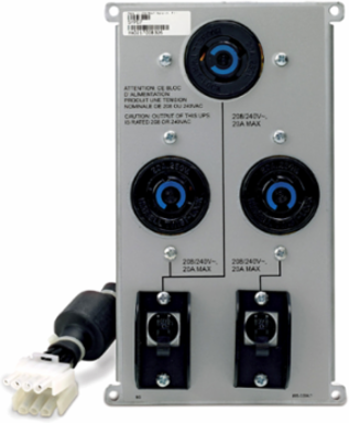 Symmetra RM & LX Backplate Kit 208V/240V with (3) L6-20R, 5 Inch Height, 6 Inch Width