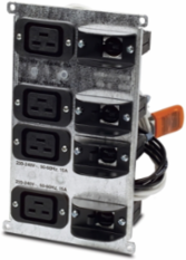 Rack-Mount Power Distribution Unit, 4 Output Connections, Black, 5.98 Inch Width, 5.0 Inch Height