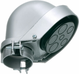 Clamp-On Aluminum Entrance Cap 2-1/2 Inch, 3 Holes 1.31, 0.87, 0.99 Inch