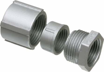 Erickson 1-1/4 Inch Three-Piece Coupling, Zinc Die-Cast, UL/CSA Listed