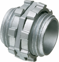 1/2 Inch Box to Box Connector, Zinc Die-Cast with Locknuts, Silver