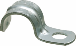 Heavy-Duty 1-Hole EMT Strap 1/2 Inch Plated Steel, Silver