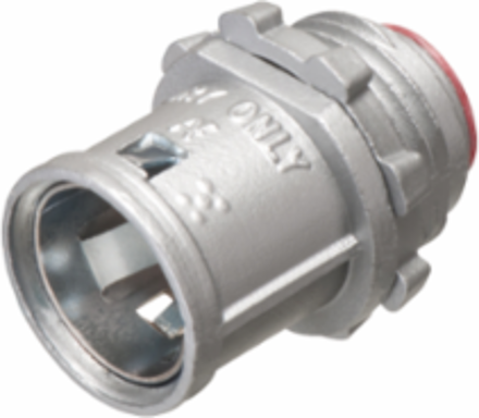 Zinc Die-Cast 1/2 Inch Knockout MC Cable Connector, 3/8 Inch Trade Size, cULus, CSA