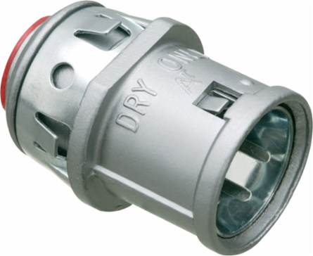 SNAP2IT 1/2 Inch Zinc Die-Cast Knockout MC Cable Connector with Insulated Throat
