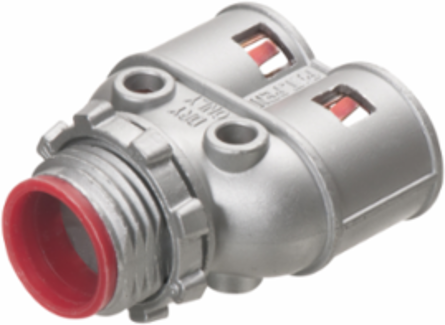 Duplex Zinc Die-Cast 1/2 Inch Knockout MC Cable Connector, 0.166 lbs
