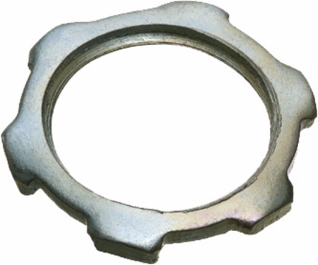 4 Inch Plated Steel Conduit Lock Nuts for Rigid IMC Fittings, Silver
