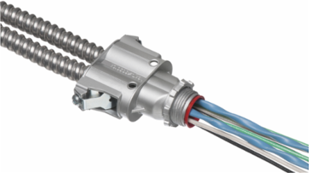 Zinc Die-Cast 1/2 Inch Knockout MC Cable Connector, 3/4 Inch Knockout Size, 0.295 lbs