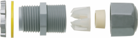 Low-Profile Non-Metallic Liquid-Tight Cord Connector, 1/2 Inch, Cord Range 0.100-0.472 Inch