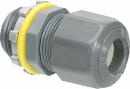 Low-Profile Non-Metallic Liquid-Tight Cord Connector, 1/2 Inch, Cord Range 0.100-0.472 Inch
