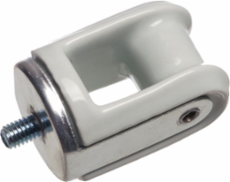 Porcelain & Galvanized Steel Wire Holder, 3/8 x 1/2 Screw Size, White