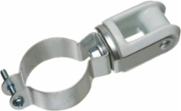 Porcelain Wire Holder for 2 Inch Rigid or EMT Pipe, 0.784 lbs, Silver