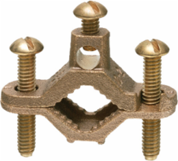 Solid Bronze Ground Clamp, 1/2" to 1" Pipe Size, Wire Range #10 to #2
