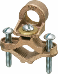 Solid Brass Ground Clamp for Rigid Conduit, Pipe Size 1/2" to 1"