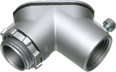 Combination Threaded EMT to Box 90 Degree Elbow, 1 Inch, Zinc Die-Cast