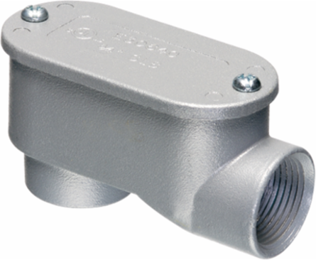 Service Entrance Short LB Conduit Body, 1 Inch, Copper-Free Aluminum