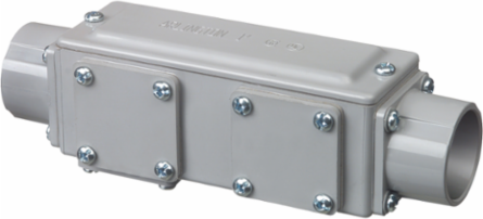 Non-Metallic Conduit Body 1-1/2 Inch, Gray, UL Listed, Weight 1.250 lbs