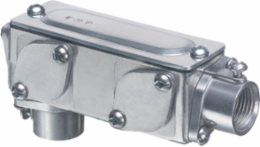 Copper free aluminum die-cast. five conduit bodies in one. Ships as an LB but converts to a T, LL, LR, or C. Combination threaded IMC or Rigid and set screw EMT. Trade Size 2"