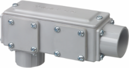 Non-Metallic. five conduit bodies in one. Ships as an LB but converts to a T, LL, LR, or C. Trade Size 2-1/2"