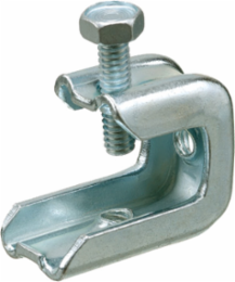 Plated Steel Beam Clamp for 1/4-20 Threaded Rod, 75lbs Load Rating