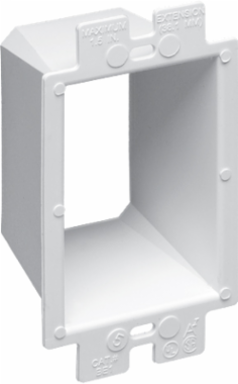 Box Extender 1-Gang Plastic 1-1/2 Inch Height White