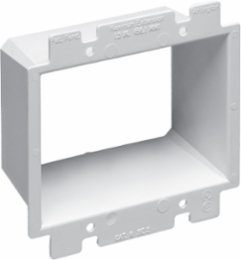 Box Extender Plastic 2-Gang 1-1/2 Inch Fire Rated White