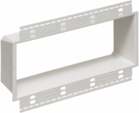 4-Gang Box Extender, Plastic, Extends 1-1/2 Inch, cULus Listed