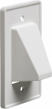 Reversible Non-Metallic Cable Entrance Plate 1-Gang 2.853 Inch x 4.620 Inch White