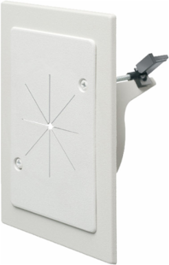 Cable Entry Bracket 1-Gang 4-1/2 Inch Height, White Plastic