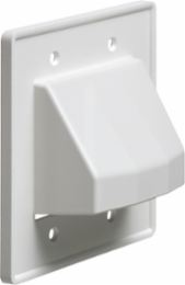 Reversible Non-Metallic Cable Entrance Plate 2-Gang 4.562 Inch White