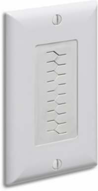 White Plastic 1-Gang Cable Entry Device with Slotted Cover, 4.490 Inch Height