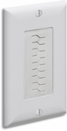 White Plastic 1-Gang Cable Entry Device with Slotted Cover, 4.490 Inch Height