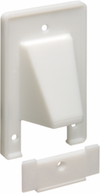 Reversible Cable Entrance Plate 1-Gang White Plastic 4.620 Inch Height